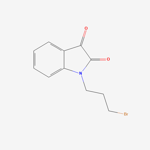 1-(3-BROMOPROPYL)-1H-INDOLE-2,3-DIONE (CAS: 320741-36-4) - Chemical Structure and Molecular Formula 