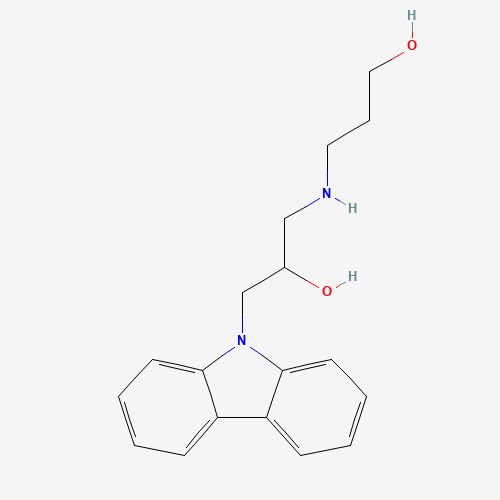 3-(3-CARBAZOL-9-YL-2-HYDROXY-PROPYLAMINO)-PROPAN-1-OL (CAS: 324773-66-2) - Chemical Structure and Molecular Formula 