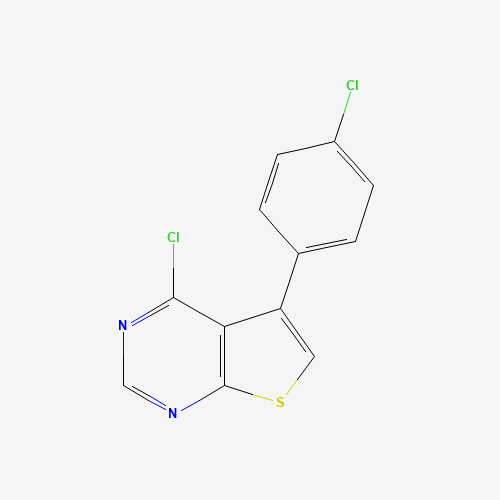 4-CHLORO-5-(4-CHLOROPHENYL)THIENO[2,3-D]PYRIMIDINE (CAS: 331761-46-7) - Chemical Structure and Molecular Formula 