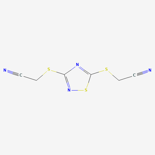 3,5-BIS(CYANOMETHYLTHIO)-1,2,4-THIADIAZOLE (CAS: 332110-36-8) - Chemical Structure and Molecular Formula 