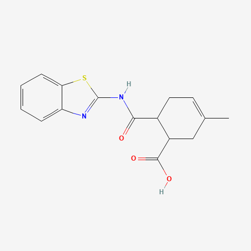 6-(BENZOTHIAZOL-2-YLCARBAMOYL)-3-METHYL-CYCLOHEX-3-ENECARBOXYLIC ACID (CAS: 332410-15-8) - Related Chemical Product
