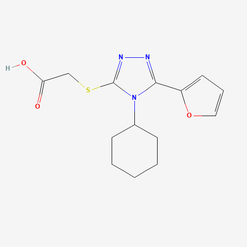 (4-CYCLOHEXYL-5-FURAN-2-YL-4 H-[1,2,4]TRIAZOL-3-YLSULFANYL)-ACETIC ACID (CAS: 337487-27-1) - Related Chemical Product