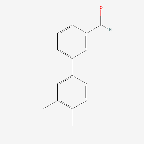 3',4'-DIMETHYL-BIPHENYL-3-CARBALDEHYDE (CAS: 343604-07-9) - Chemical Structure and Molecular Formula 