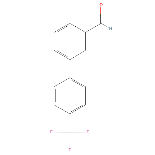 4'-TRIFLUOROMETHYL-BIPHENYL-3-CARBALDEHYDE (CAS: 343604-24-0) - Chemical Structure and Molecular Formula 