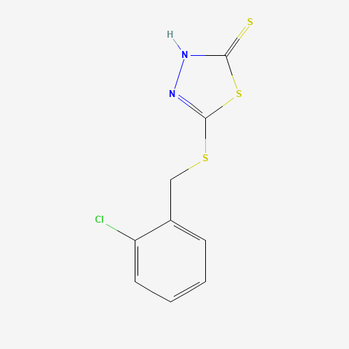 5-(2-CHLOROBENZYLTHIO)-2-MERCAPTO-1,3,4-THIADIAZOLE (CAS: 345991-75-5) - Chemical Structure and Molecular Formula 