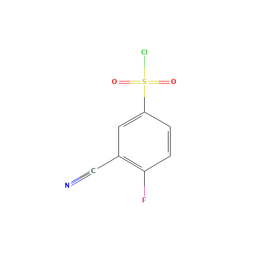 3-CYANO-4-FLUOROBENZENESULFONYL CHLORIDE (CAS: 351003-23-1) - Chemical Structure and Molecular Formula 