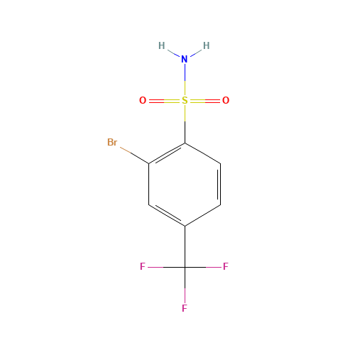 2-BROMO-4-(TRIFLUOROMETHYL)BENZENESULFONAMIDE (CAS: 351003-63-9) - Chemical Structure and Molecular Formula 