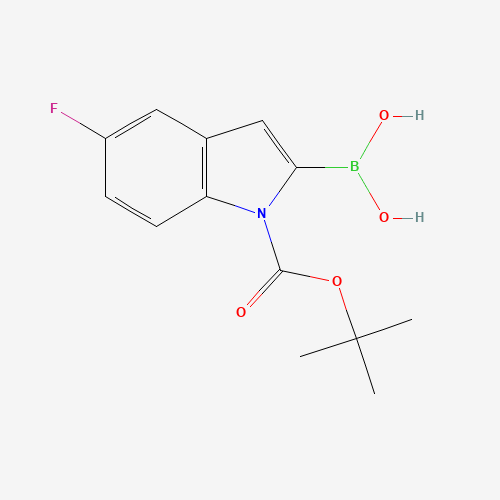 1-Boc-5-fluoroindole-2-boronic acid (CAS: 352359-23-0) - Chemical Structure and Molecular Formula 