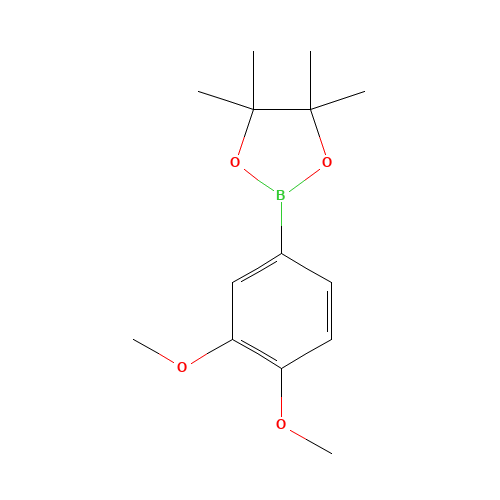 3,4-DIMETHOXYPHENYLBORONIC ACID,PINACOL ESTER (CAS: 365564-10-9) - Chemical Structure and Molecular Formula 