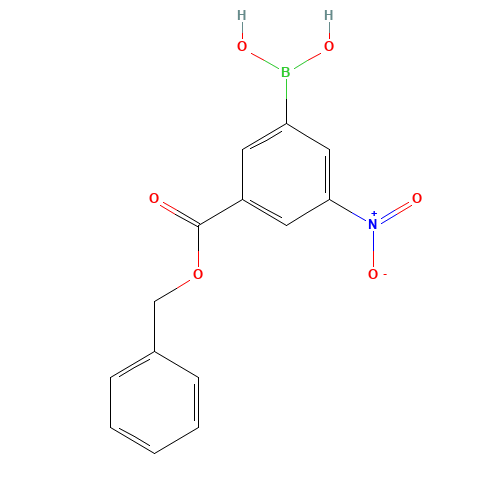 (3-BENZYLOXYCARBONYL-5-NITROPHENYL)BORONIC ACID (CAS: 380430-62-6) - Chemical Structure and Molecular Formula 
