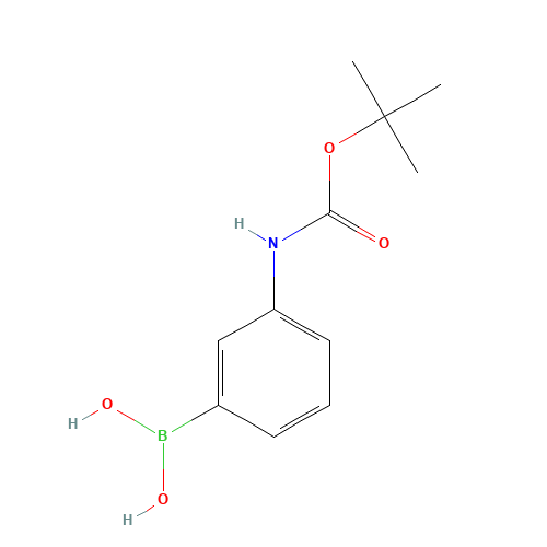 (3-BOC-AMINOPHENYL)BORONIC ACID (CAS: 380430-68-2) - Chemical Structure and Molecular Formula 