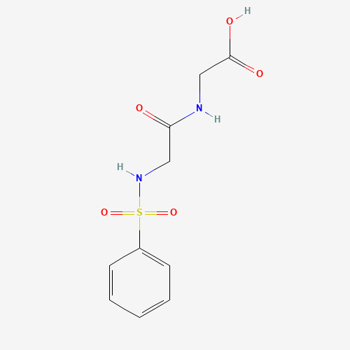 (2-BENZENESULFONYLAMINO-ACETYLAMINO)-ACETIC ACID (CAS: 389070-77-3) - Chemical Structure and Molecular Formula 