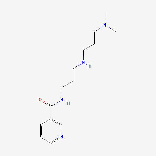 N-[3-(3-DIMETHYLAMINO-PROPYLAMINO)-PROPYL]-NICOTINAMIDE (CAS: 404013-89-4) - Chemical Structure and Molecular Formula 