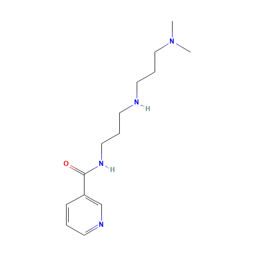 N-[3-(3-DIMETHYLAMINO-PROPYLAMINO)-PROPYL]-NICOTINAMIDE (CAS: 404013-89-4) - Chemical Structure and Molecular Formula 