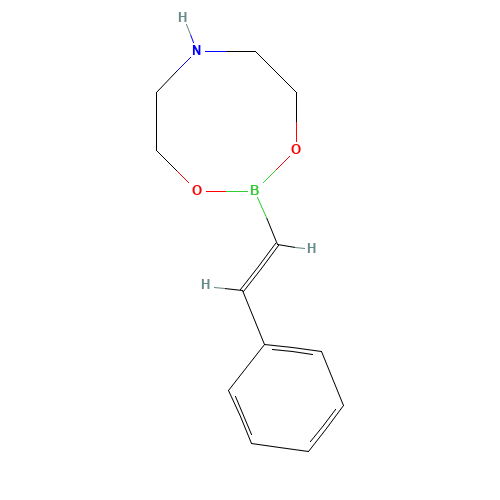 BETA-STYRYLBORONIC ACID DIETHANOLAMINE ESTER (CAS: 411222-52-1) - Chemical Structure and Molecular Formula 