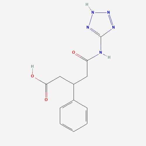 3-PHENYL-4-(1 H-TETRAZOL-5-YLCARBAMOYL)-BUTYRIC ACID (CAS: 428504-04-5) - Chemical Structure and Molecular Formula 