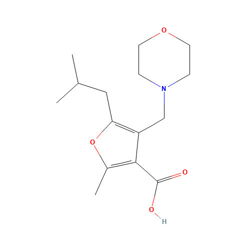 5-ISOBUTYL-2-METHYL-4-MORPHOLIN-4-YLMETHYL-FURAN-3-CARBOXYLIC ACID (CAS: 435341-87-0) - Related Chemical Product