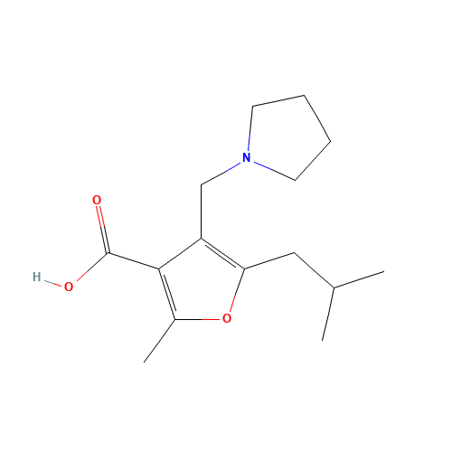 5-ISOBUTYL-2-METHYL-4-PYRROLIDIN-1-YLMETHYL-FURAN-3-CARBOXYLIC ACID (CAS: 435341-88-1) - Related Chemical Product