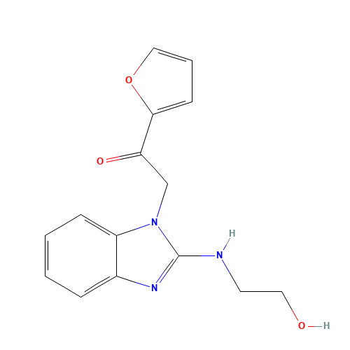 1-FURAN-2-YL-2-[2-(2-HYDROXY-ETHYLAMINO)-BENZOIMIDAZOL-1-YL]-ETHANONE (CAS: 435345-13-4) - Related Chemical Product