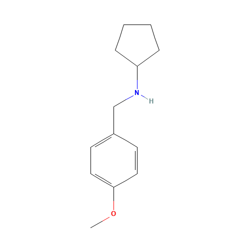 CYCLOPENTYL-(4-METHOXY-BENZYL)-AMINE (CAS: 435345-22-5) - Chemical Structure and Molecular Formula 