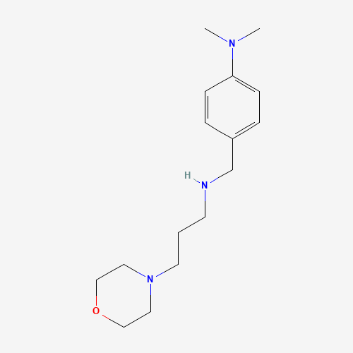 DIMETHYL-(4-[(3-MORPHOLIN-4-YL-PROPYLAMINO)-METHYL]-PHENYL)-AMINE (CAS: 436096-94-5) - Chemical Structure and Molecular Formula 