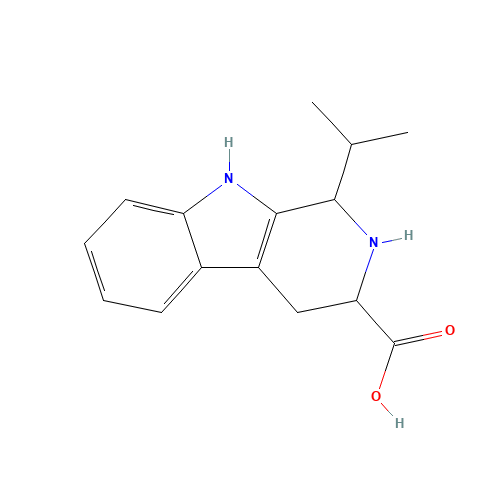 1-ISOPROPYL-2,3,4,9-TETRAHYDRO-1H-BETA-CARBOLINE-3-CARBOXYLIC ACID (CAS: 436811-11-9) - Chemical Structure and Molecular Formula 