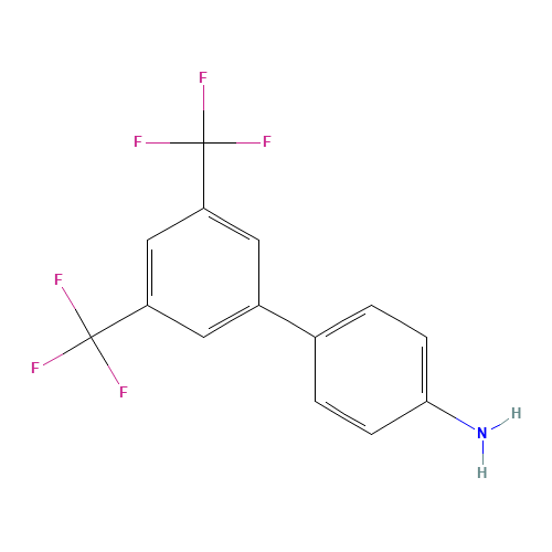 4-AMINO-3',5'-BIS(TRIFLUOROMETHYL)BIPHENYL (CAS: 444143-45-7) - Chemical Structure and Molecular Formula 