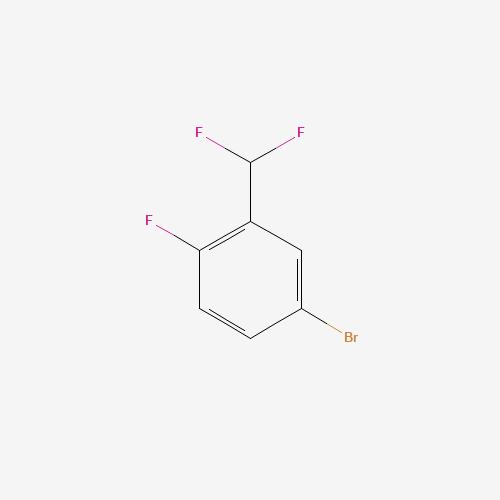 4-BROMO-2-DIFLUOROMETHYL-1-FLUOROBENZENE (CAS: 445303-69-5) - Chemical Structure and Molecular Formula 