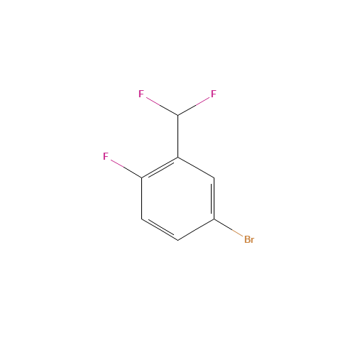 4-BROMO-2-DIFLUOROMETHYL-1-FLUOROBENZENE (CAS: 445303-69-5) - Chemical Structure and Molecular Formula 