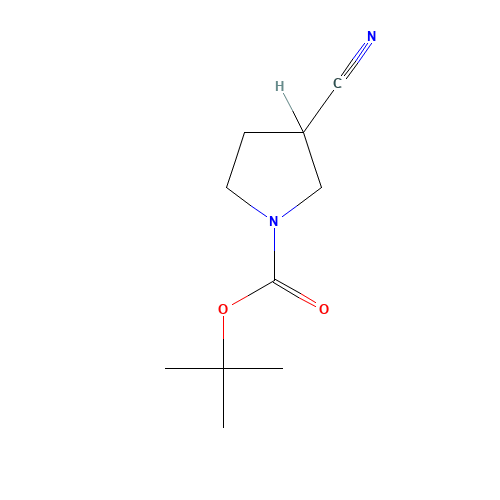 1-N-Boc-3-Cyanopyrrolidine (CAS: 476493-40-0) - Chemical Structure and Molecular Formula 