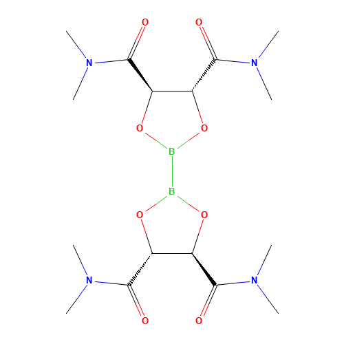 BIS(N,N,N'N'-TETRAMETHYL-L-TARTRAMIDEGLYCOLATO)DIBORON (CAS: 480438-22-0) - Chemical Structure and Molecular Formula 