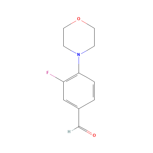 3-FLUORO-4-(N-MORPHOLINO)-BENZALDEHYDE (CAS: 495404-90-5) - Chemical Structure and Molecular Formula 