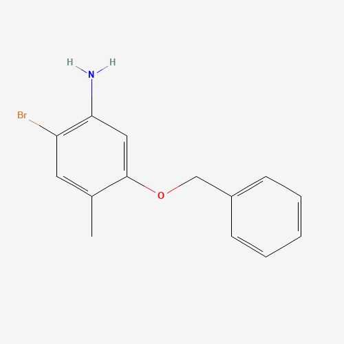 5-(BENZYLOXY)-2-BROMO-4-METHYLANILINE (CAS: 499770-88-6) - Chemical Structure and Molecular Formula 