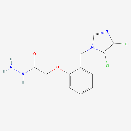 2-[2-[(4,5-DICHLORO-1H-IMIDAZOL-1-YL)METHYL]PHENOXY]ETHANOHYDRAZIDE (CAS: 514803-20-4) - Chemical Structure and Molecular Formula 