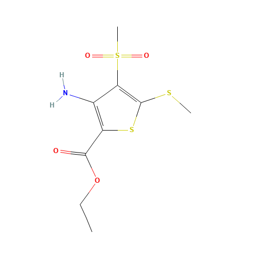 ETHYL 3-AMINO-4-(METHYLSULFONYL)-5-(METHYLTHIO)THIOPHENE-2-CARBOXYLATE (CAS: 519056-53-2) - Related Chemical Product