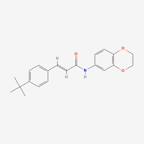 (2E)-N-(2,3-DIHYDRO-1,4-BENZODIOXIN-6-YL)-3-[4-(1,1-DIMETHYLETHYL)PHENYL]-2-PROPENAMIDE (CAS: 545395-94-6) - Related Chemical Product