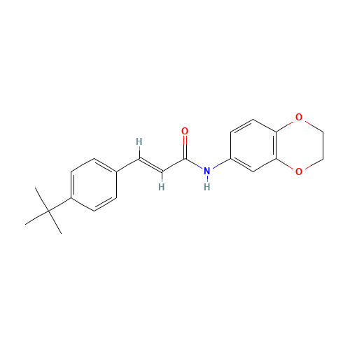 (2E)-N-(2,3-DIHYDRO-1,4-BENZODIOXIN-6-YL)-3-[4-(1,1-DIMETHYLETHYL)PHENYL]-2-PROPENAMIDE (CAS: 545395-94-6) - Related Chemical Product