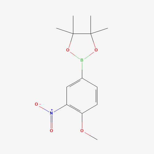 4-METHOXY-3-NITROPHENYLBORONIC ACID,PINACOL ESTER (CAS: 554411-20-0) - Chemical Structure and Molecular Formula 