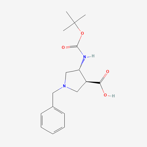 TRANS-RACEMIC-1-BENZYL-4-TERT-BUTOXYCARBONYLAMINO-PYRROLIDINE-3-CARBOXYLIC ACID (CAS: 628725-28-0) - Related Chemical Product