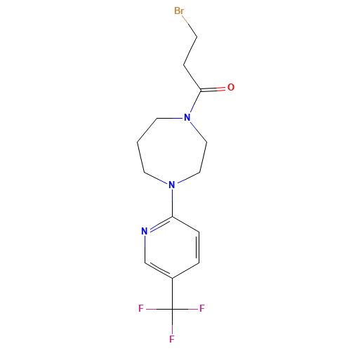 3-BROMO-1-(4-[5-(TRIFLUOROMETHYL)PYRIDIN-2-YL]-1,4-DIAZEPAN-1-YL)PROPAN-1-ONE (CAS: 646455-90-5) - Related Chemical Product