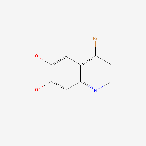 4-BROMO-6,7-DIMETHOXYQUINOLINE (CAS: 666734-51-6) - Chemical Structure and Molecular Formula 