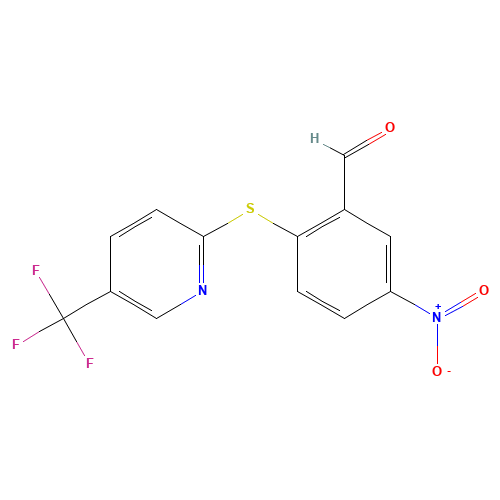 5-NITRO-2-([5-(TRIFLUOROMETHYL)PYRIDIN-2-YL]THIO)BENZALDEHYDE (CAS: 680579-40-2) - Related Chemical Product