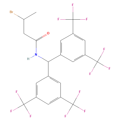 N1-DI[3,5-DI(TRIFLUOROMETHYL)PHENYL]METHYL-3-BROMOBUTANAMIDE (CAS: 680579-72-0) - Related Chemical Product