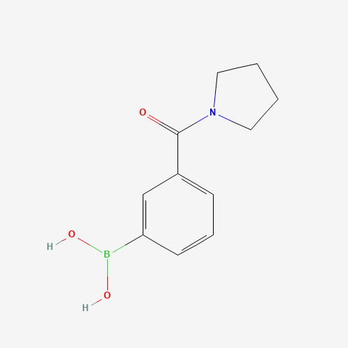 3-(PYRROLIDINE-1-CARBONYL)PHENYLBORONIC ACID (CAS: 723281-53-6) - Chemical Structure and Molecular Formula 