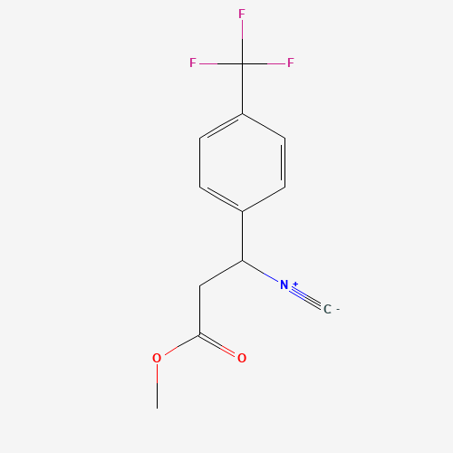METHYL-3-ISOCYANO-3-(4-TRIFLUOROMETHYLPHENYL)PROPIONATE (CAS: 730971-48-9) - Chemical Structure and Molecular Formula 