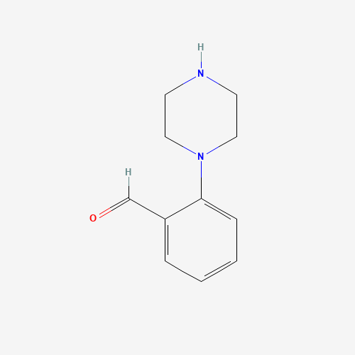 2-PIPERAZIN-1-YL-BENZALDEHYDE (CAS: 736991-52-9) - Chemical Structure and Molecular Formula 
