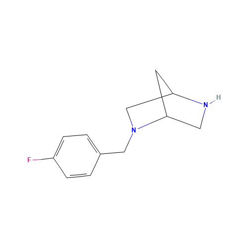 2-(4-FLUOROBENZYL)-2,5-DIAZA-BICYCLO[2.2.1]HEPTANE (CAS: 769099-80-1) - Chemical Structure and Molecular Formula 
