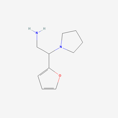 2-FURAN-2-YL-2-PYRROLIDIN-1-YL-ETHYLAMINE (CAS: 790263-43-3) - Chemical Structure and Molecular Formula 