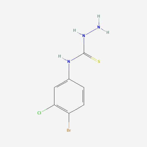 [(4-BROMO-3-CHLOROPHENYL)AMINO]HYDRAZINOMETHANE-1-THIONE (CAS: 850349-98-3) - Chemical Structure and Molecular Formula 