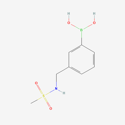 (3-METHANESULFONYLAMINOMETHYL)BENZENEBORONIC ACID (CAS: 850568-39-7) - Chemical Structure and Molecular Formula 